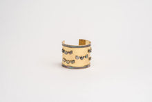 Flounder bangle with Mother of Pearl inlay